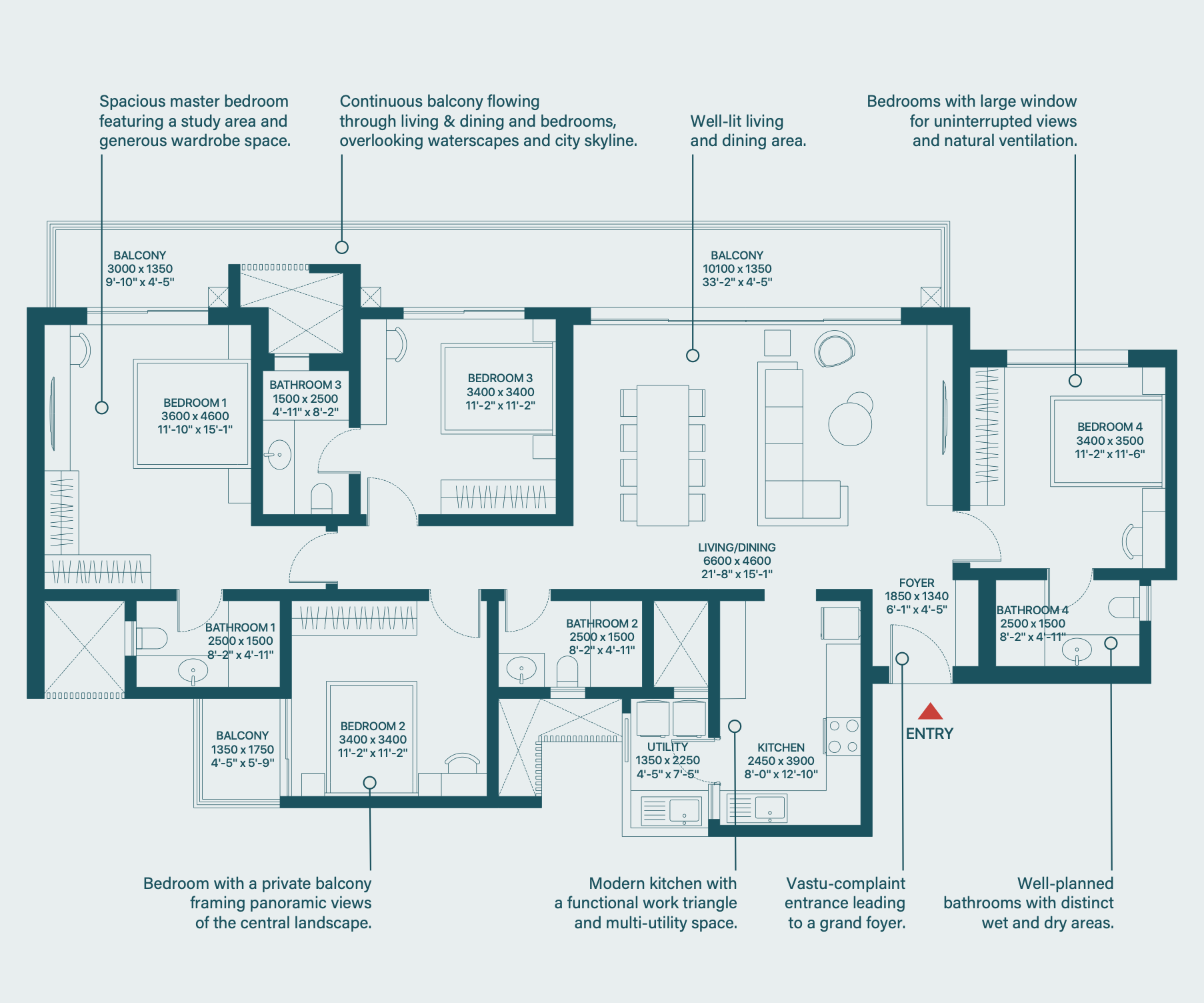 Tower 5 2422.90 sq. ft.